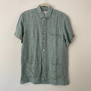 La Paz Castro Shirt in Green Linen